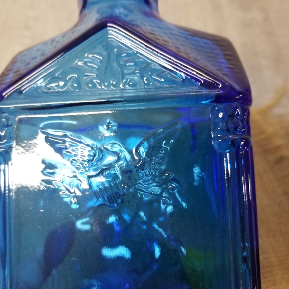 Cobalt Blue Wheaton Glass Bottle Vintage - Picture 5 of 8